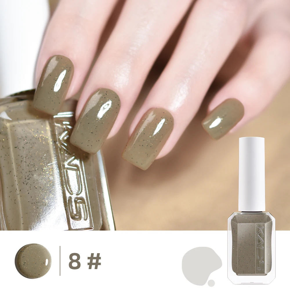 KADS 11ml Nail Polish Flakies & Reflective Glitters Grape Jam Purple Color Manicure Oil Nail Art Lacquer Glass Bottle Varnish