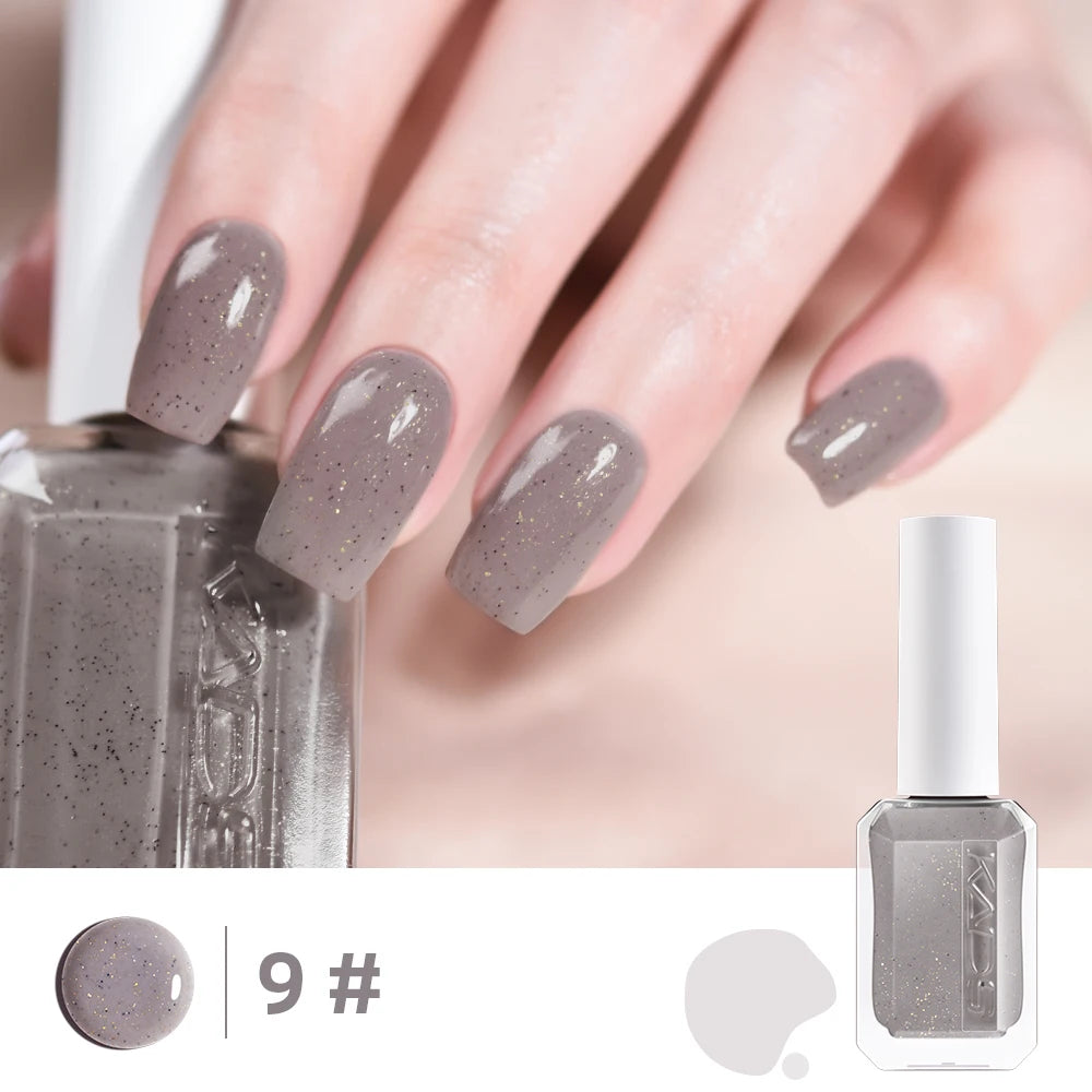 KADS 11ml Nail Polish Flakies & Reflective Glitters Grape Jam Purple Color Manicure Oil Nail Art Lacquer Glass Bottle Varnish