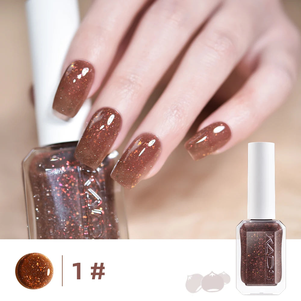 KADS 11ml Nail Polish Flakies & Reflective Glitters Grape Jam Purple Color Manicure Oil Nail Art Lacquer Glass Bottle Varnish