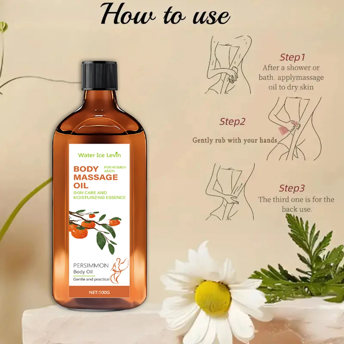 body massage oil 1+1 Pack 100g with Collagen Hyaluronic Acid Vitamin C Retinol moisturizing nourishing skin care cheap deal