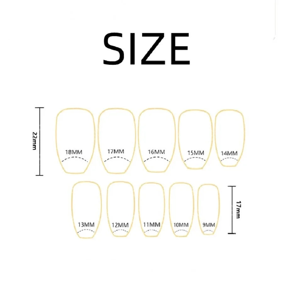 24PCS/1BOX Red Bow Gold Powder Checkerboard Fake Nails