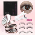 MAGEFY 3 Pairs Magnetic Eyelashes with Applicator Glue Free Reusable Magnetic Lashes Multiple Styles Natural Anime Magnetic Lash