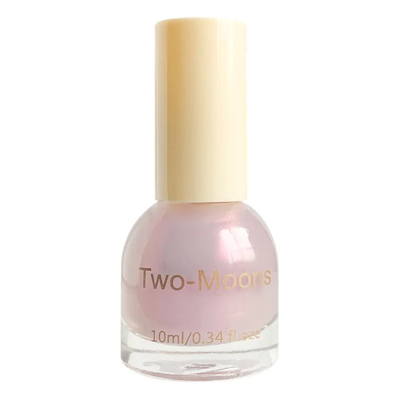 TWO-MOONS Aurora Nail Polish Series 10ml No-bake Semi Permanent With Polarization Light Fine Flash Natural Dry Nail Polish