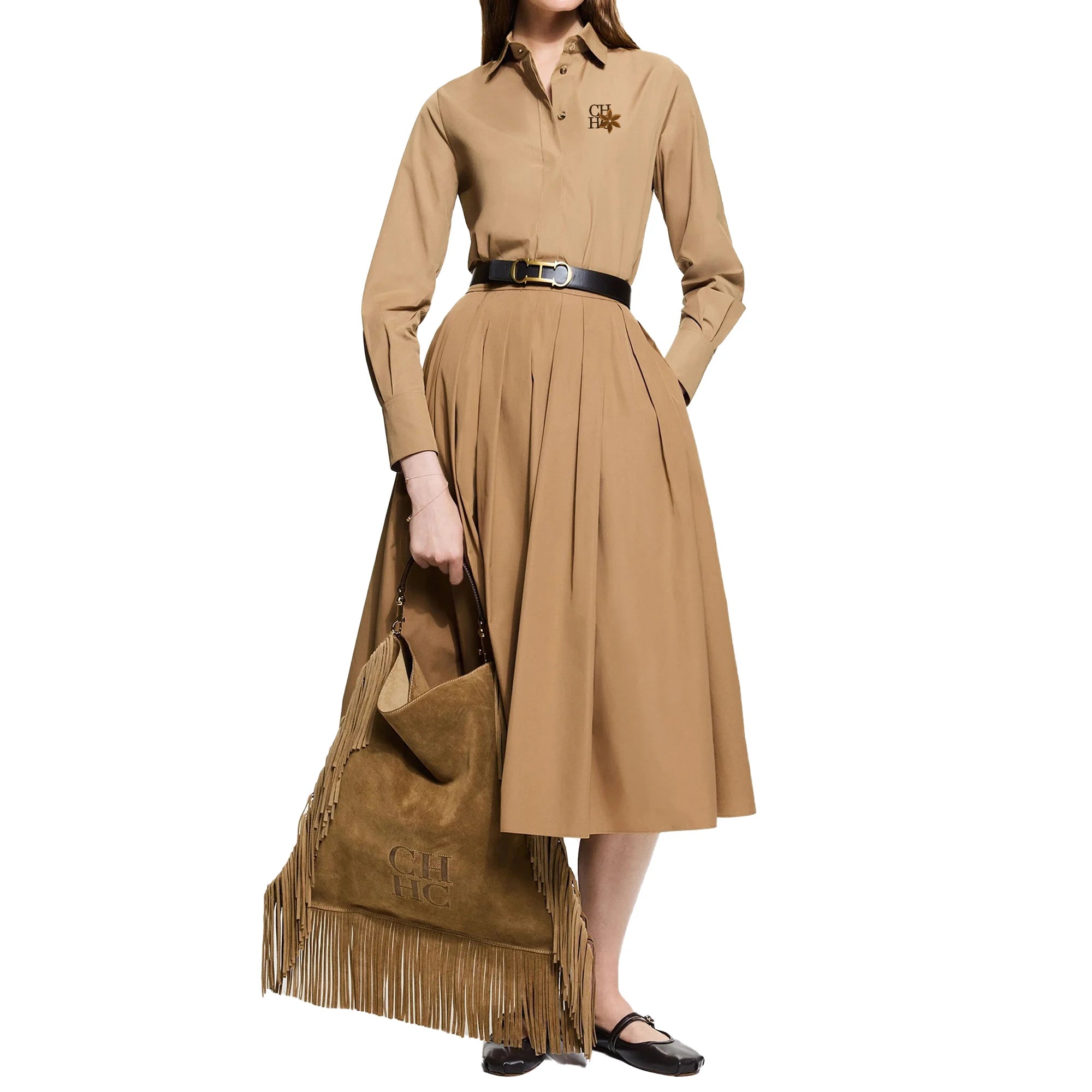 CHCH 2024 Fashion New Shirt Office Lady Shirt Women's Elegant Blouse Lapel Long Sleeve Leisure Commuting Top Female Clothing - Azara