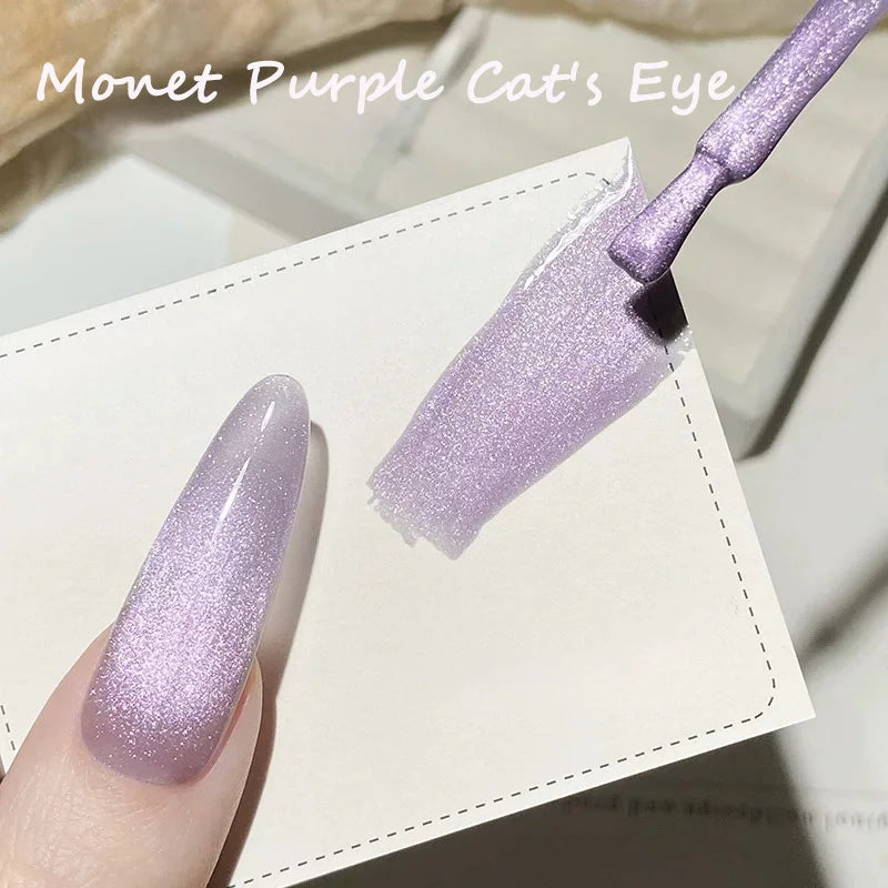 1-24pcs WS Autumn Winter Blue Black Red Glass Bead Crystal Cat Eye Gel Nail Polish New Whitening High Density Sparkling Nail