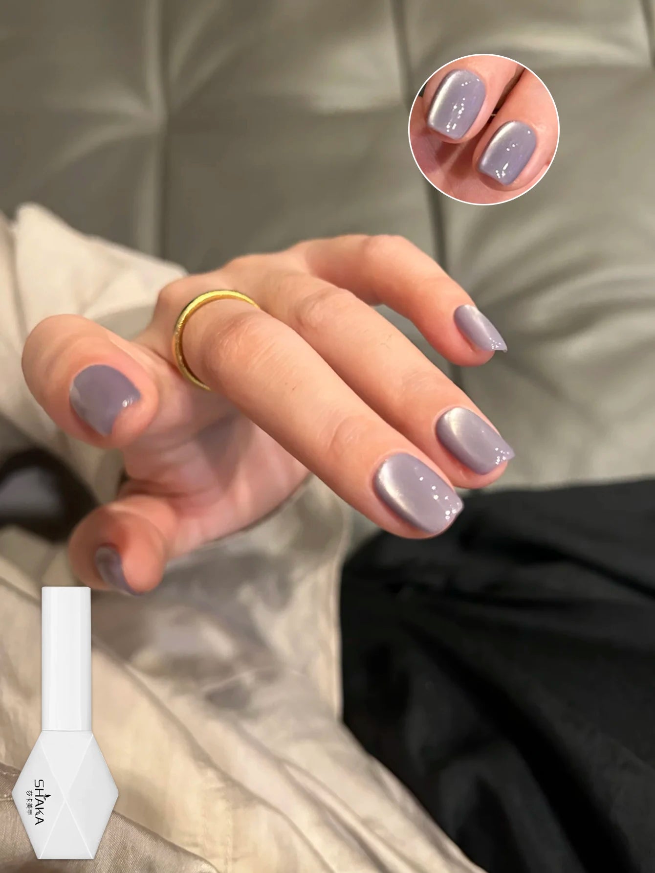 WS Black Glass Cat Magnetic Gel Nail Polish Punk Style Nail Art Manicure Varnis Semi Permanent Gel for Winter Nail Supplies