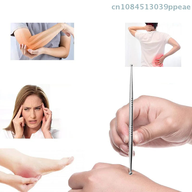 S/M/L Acupuncture Pen Stainless Steel Manual Acupuncture Pen Trigger Point Massager Deep Tissue Massage For Body Face Massage