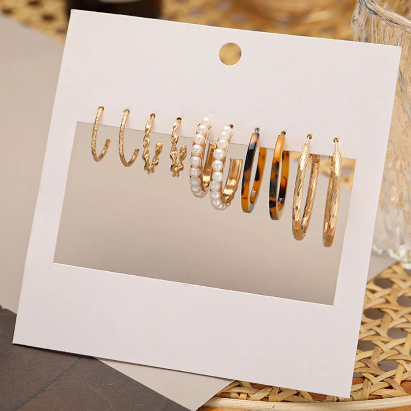 LATS Bohemian Snake Butterfly Drop Earrings Set For Women Pearl Acrylic Dangle Earrings 2021 Trend Set of Earrings Jewelry