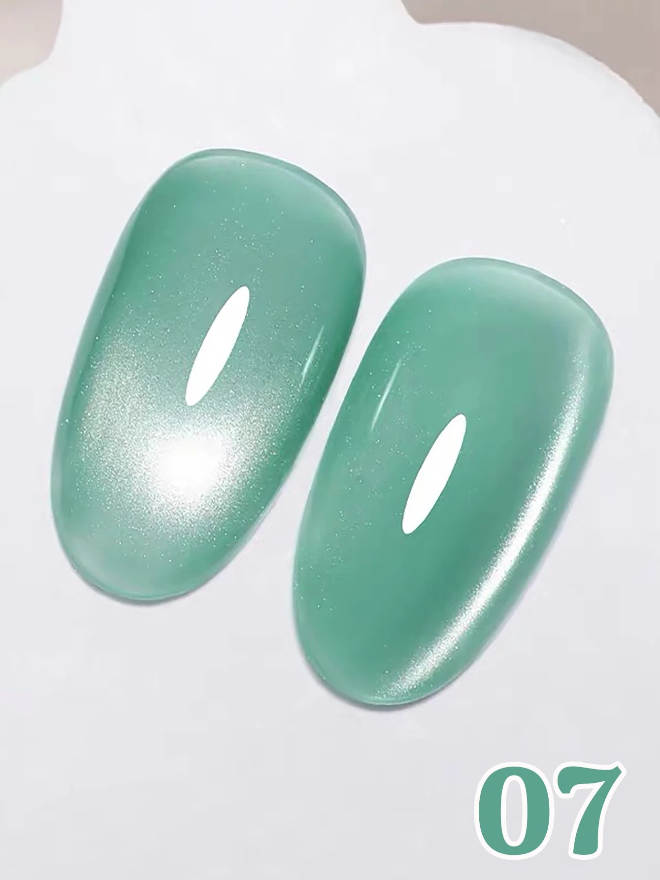 MIANEL 12ML 1-12pcs Glass Bead Cat Eye Gel Nail Polish Flash White Spar Nude Color Magnetic Nail Polish White Nails Summer Nails