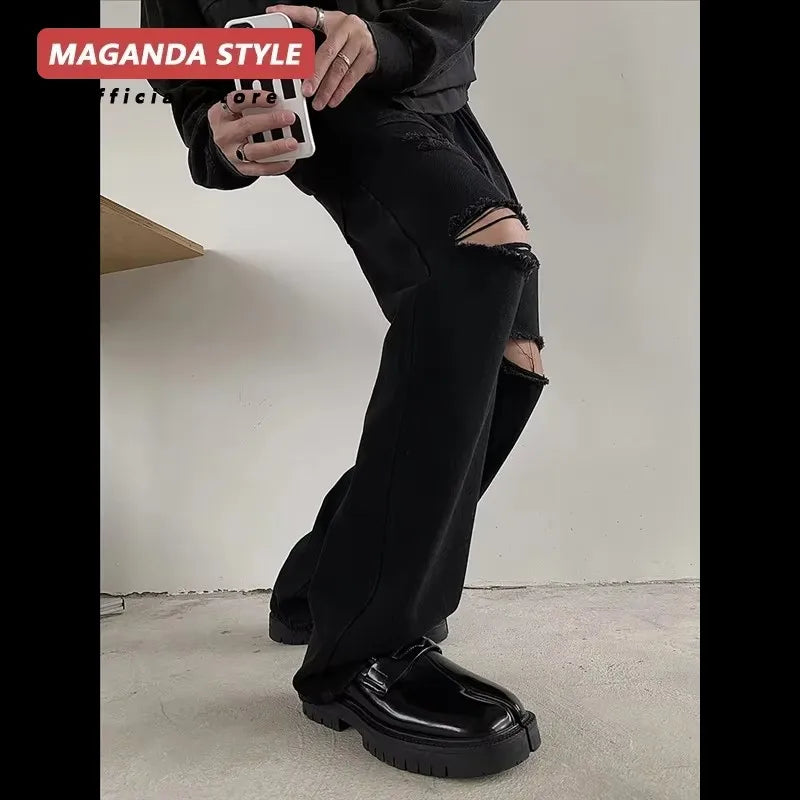 Maganda Tabi Shoes Loafer for Men and Women Split Toe Thick Sole Casual Leather Shoes