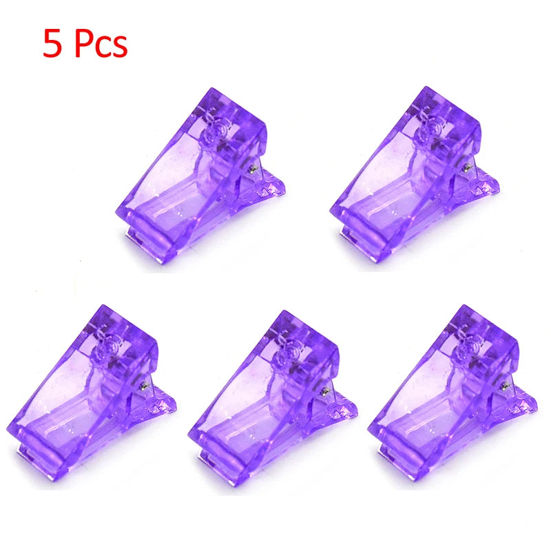 Acrylic Nail Clip Transparent Gel Quick Building Nail Tips Clips Fingernail Extension UV Clamps Manicuring Art Builder Tools Set