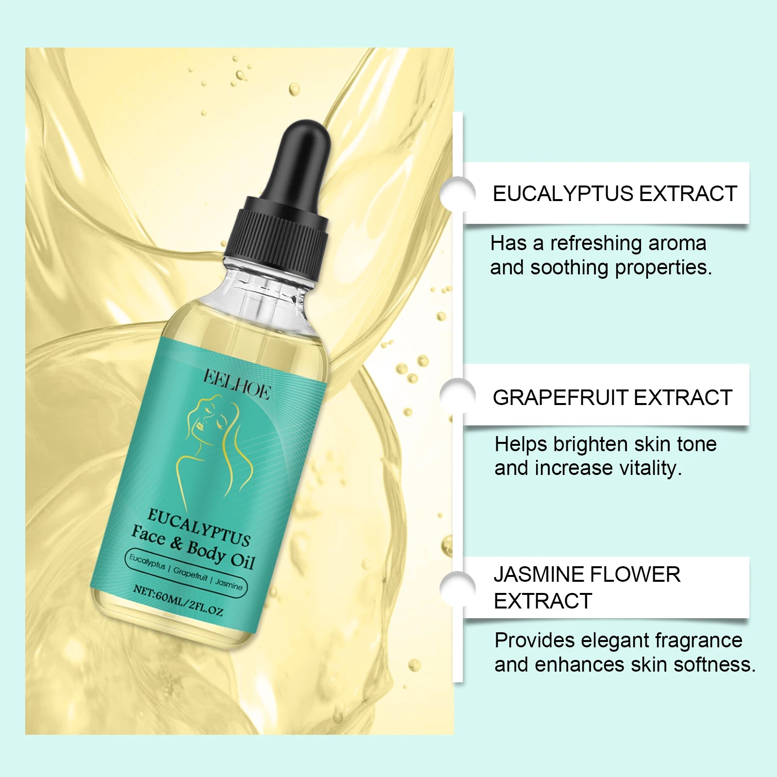 Body Care Oil Nourishing Skin and Scalp Moisturizing Massage Hair and Body Improve Skin Texture Body Care Oil Repair Dry Skin