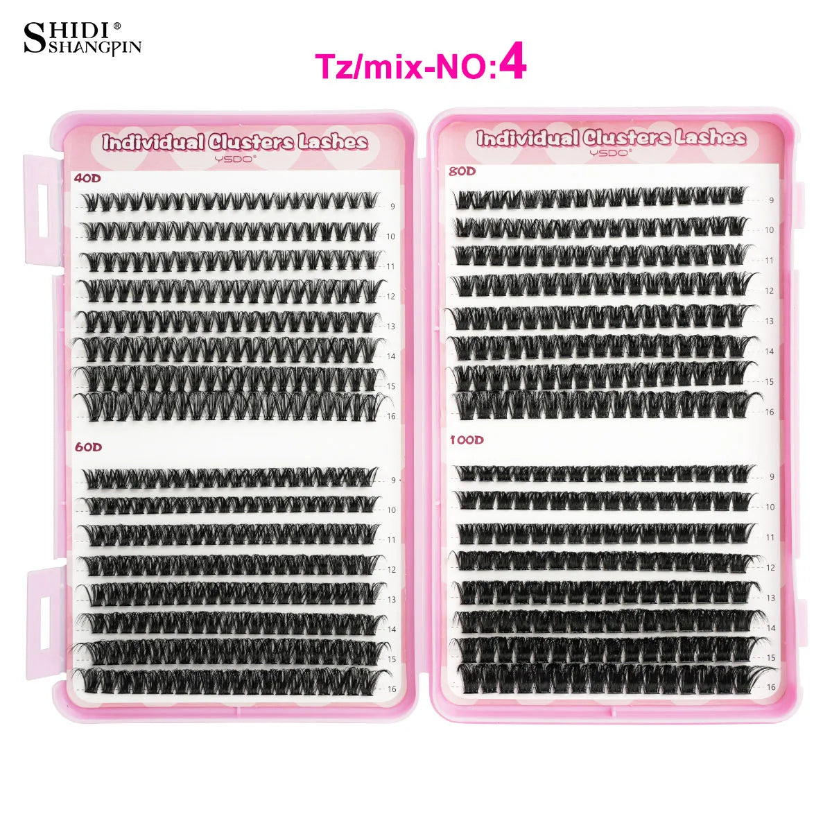 14/32 Rows Individual Lashes Kit Cluster Eyelash Diy Lash Extension Kit Cluster Lashes With Bond and Seal Glue Remover tweezer
