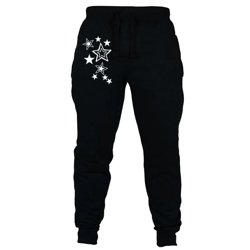 Woman Clothing Women's Baggy Pants Sweatpants Jogger Female Fashion Joggings Casual Printed Stars Full Length Sports Pants - Azara