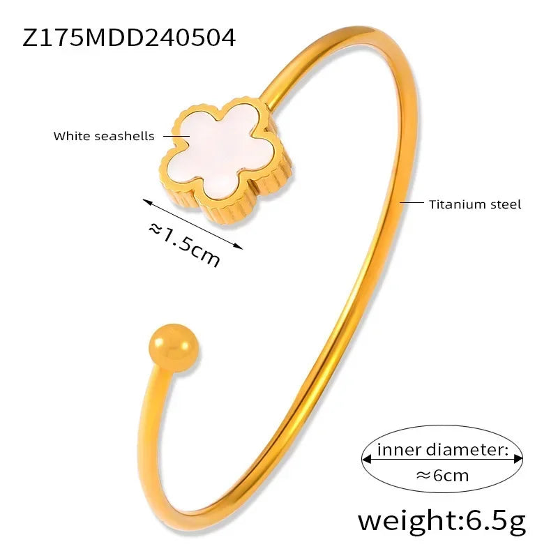 Gold Color Stainless Steel Colorfast Bracelets Skyful Star Bracelets Set for Women Fashion Light Luxury Jewelry Gifts Wholesale