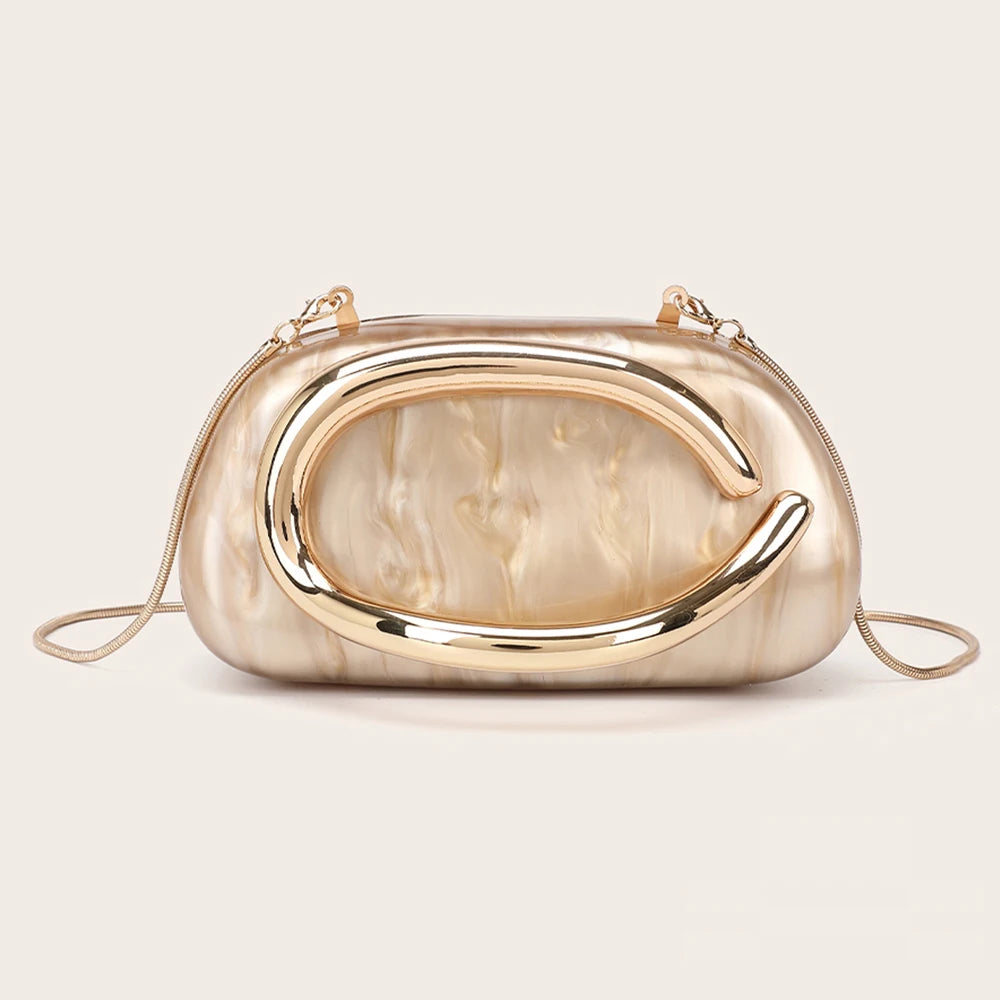 Box Bag Metal Details Crossbody Bag Acrylic Shoulder Bags Luxury Brand Handbags Women's Handbag Ladies Female Evening Purse