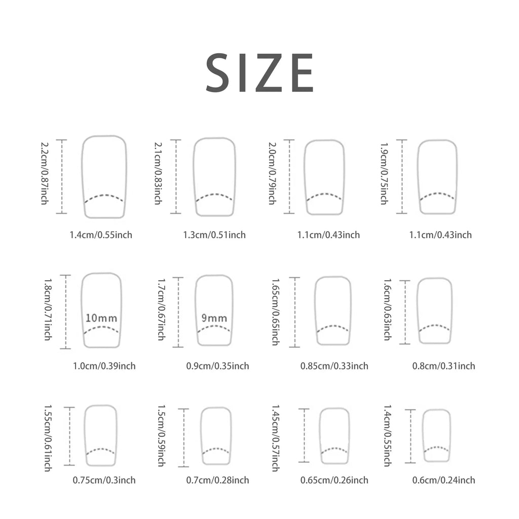 24 PCs Short French Solid Minimalist Nails with 1 Jelly Gel and 1 Nail File