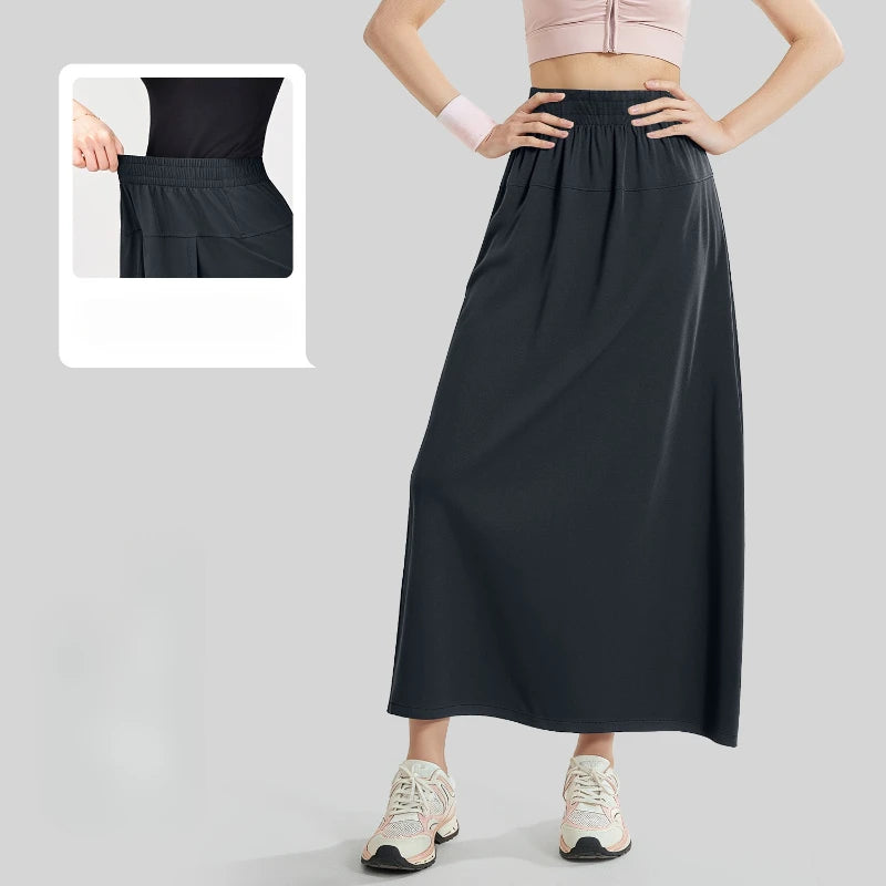 New Solid Color Loose Skirt Pants Women's Casual All-match Split Sports Yamamoto Culottes Fashion Wide Leg Pants College Style