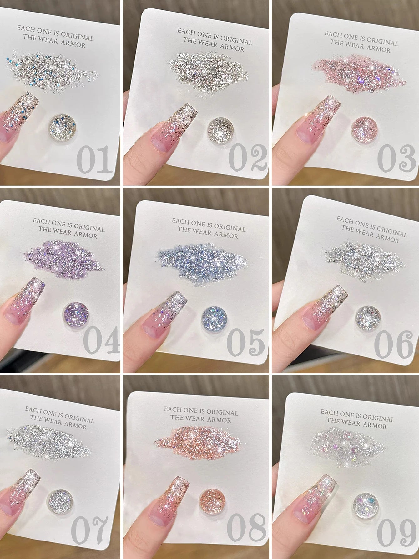 1-24pcs WS Autumn Winter Blue Black Red Glass Bead Crystal Cat Eye Gel Nail Polish New Whitening High Density Sparkling Nail