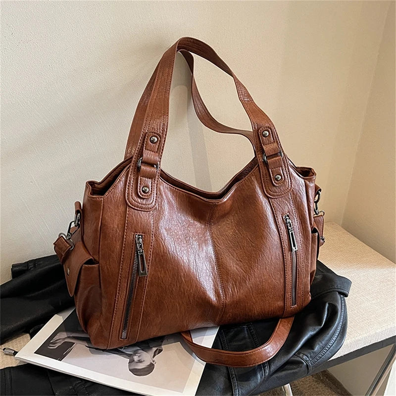 Soft Interior Compartment Shoulder Bags High Quality Contrasting Colors Crossbody Bags for Women Fashion Pu Leather Handbags
