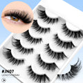 LASVIREY Cat Eye Lashes Natural Fluffy False Eyelashes Soft Wispy Natural Long Faux Mink Lashes Clear Band Lashes Extension