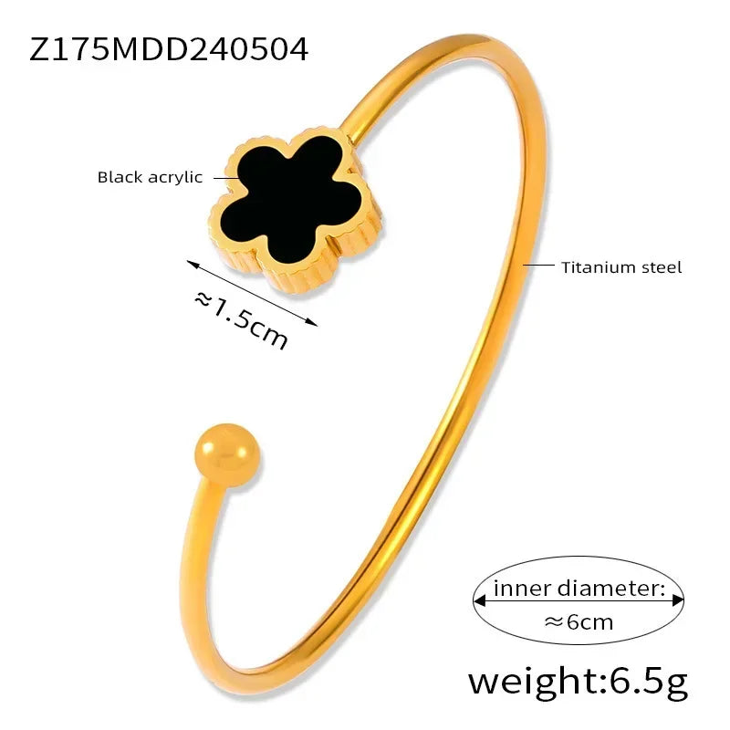 Gold Color Stainless Steel Colorfast Bracelets Skyful Star Bracelets Set for Women Fashion Light Luxury Jewelry Gifts Wholesale
