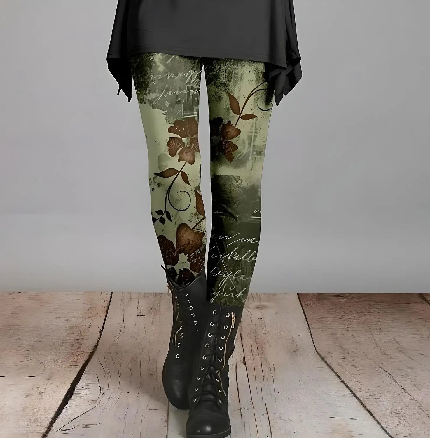 Women's Vacation Leggings Retro Fashion Ankle-Length Floral Pattern Gradient Print Soft Breathable Stretch Casual Everyday Pants