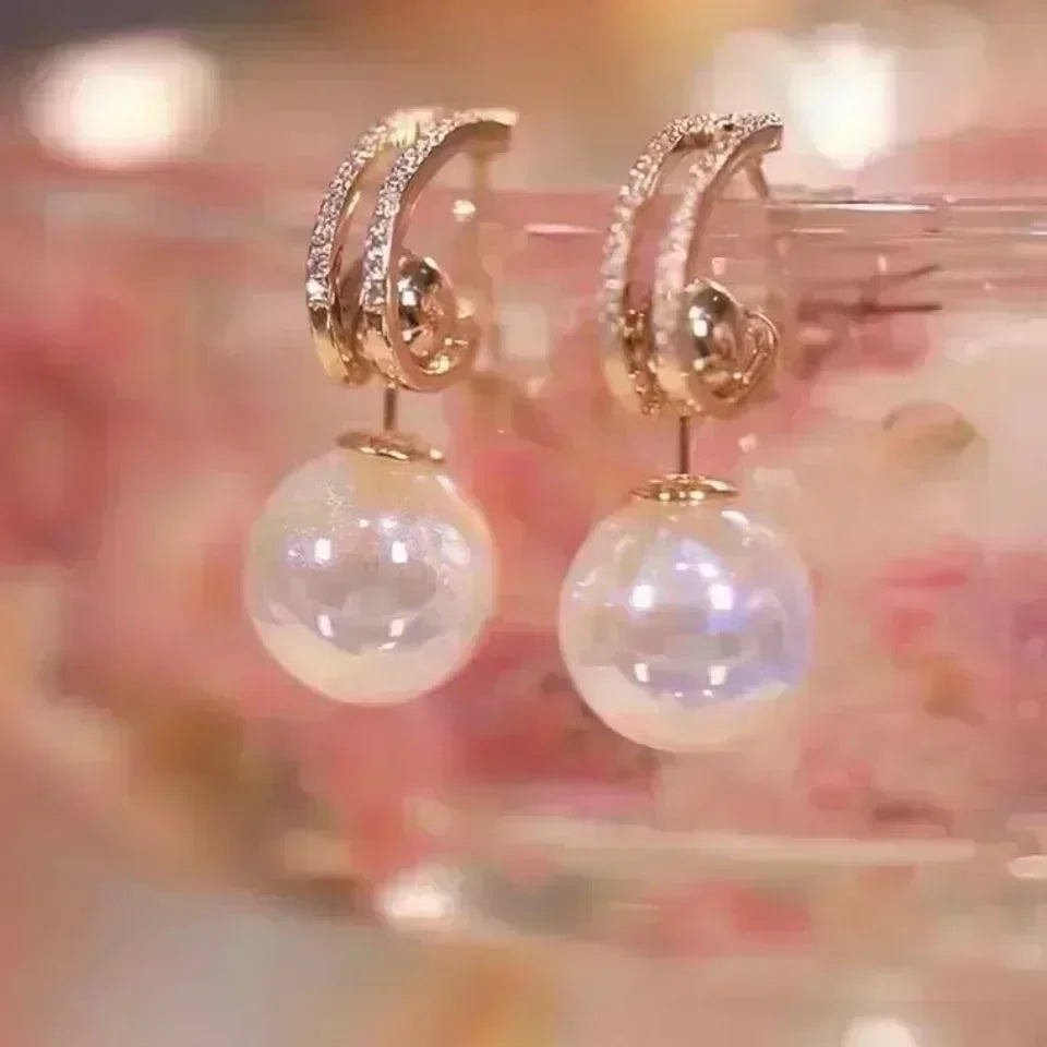 2024 Gold Color Matte Texture Metal Flower Retro Earrings for Women Girls Personalized Fashionable Party Jewelry Birthday Gifts