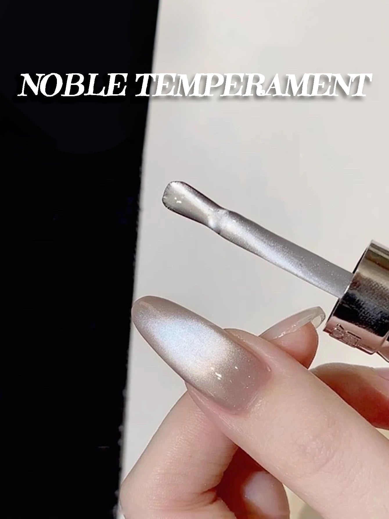 WS Black Glass Cat Magnetic Gel Nail Polish Punk Style Nail Art Manicure Varnis Semi Permanent Gel for Winter Nail Supplies