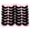 New 14 Pairs 25mm 3d Mink Lashes Bulk Faux Dramatic Volume Lashes Wispy Natural Mink Lashes Pack Long Wholesales False Eyelashes
