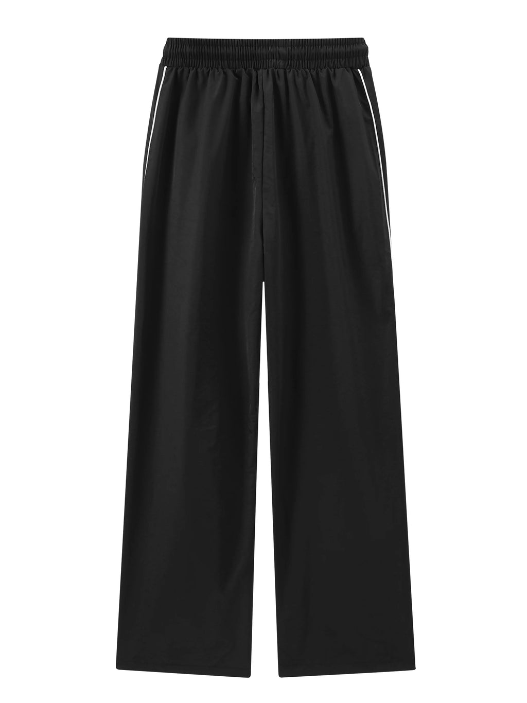 بنطلون رياضي نسائي من طراز Y2K - قصة مريحة للغاية، تصميم واسع الساقين أنيق، حزام خصر برباط قابل للتعديل