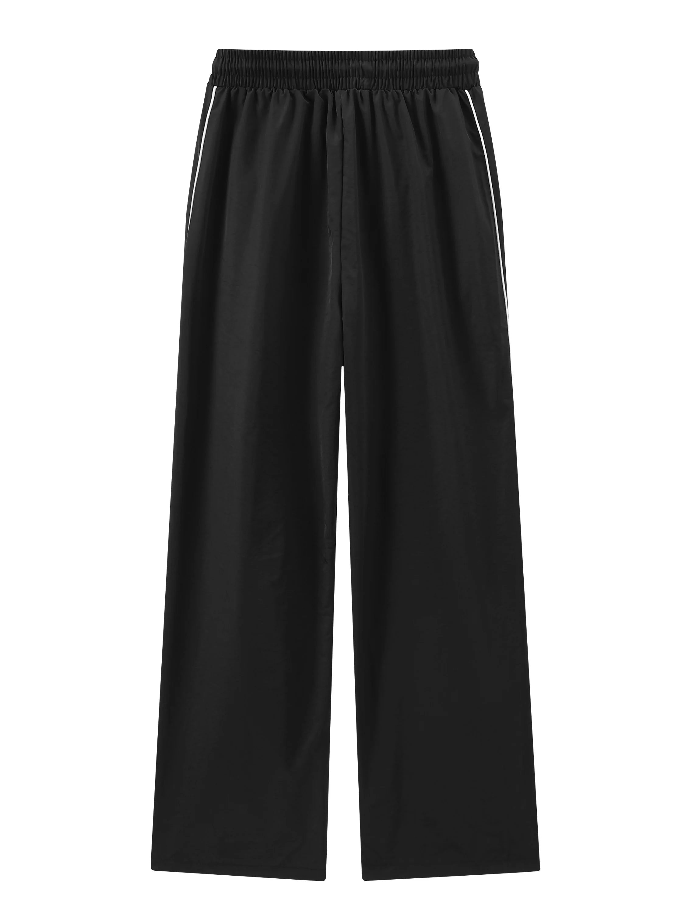 بنطلون رياضي نسائي من طراز Y2K - قصة مريحة للغاية، تصميم واسع الساقين أنيق، حزام خصر برباط قابل للتعديل