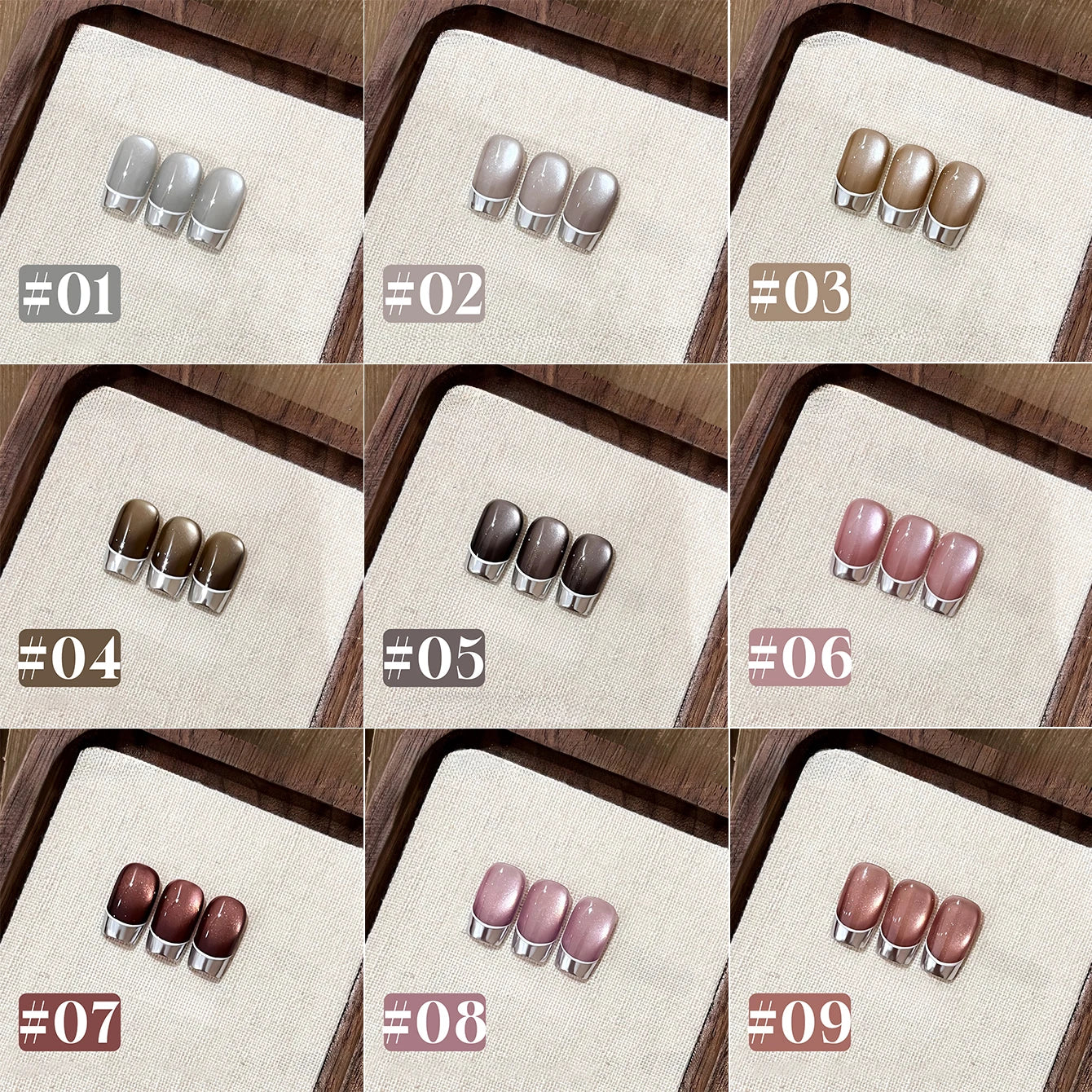 1-24pcs WS Autumn Winter Blue Black Red Glass Bead Crystal Cat Eye Gel Nail Polish New Whitening High Density Sparkling Nail