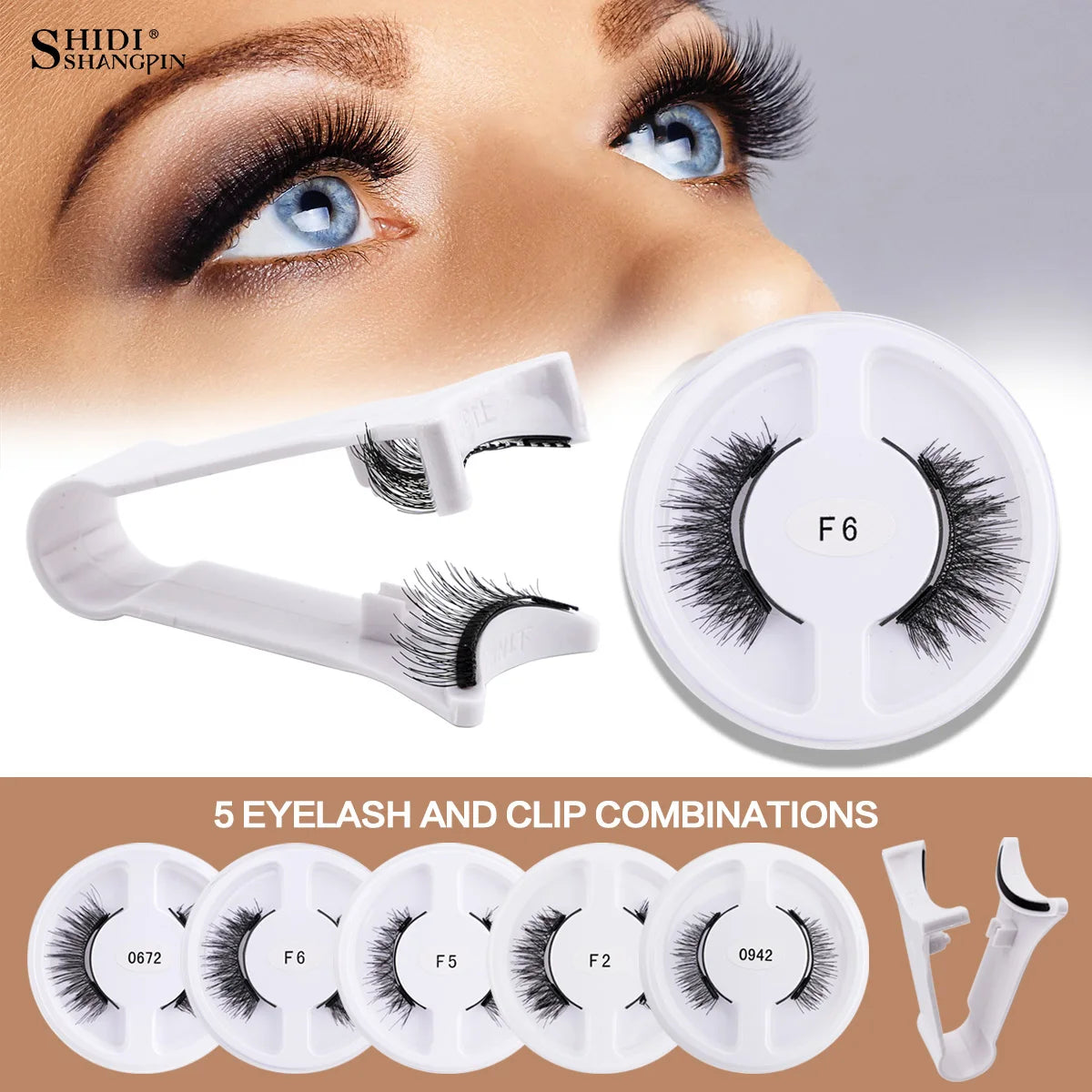 5 pairs 3D Magnetic Lashes Kit With Tweezers Natural Curler Soft Magnetic False Eyelashes No Glue Needed Fluffy Reusable Make Up