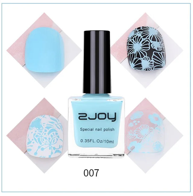 10g(Bottle) Tranfer Stamping Nail Polish-Stamping Plates Polish Stamping Gel Milti Color Painting Oil Lacquer Varnish 0.35FL.OZ