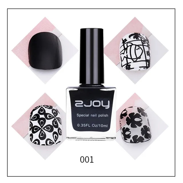 10g(Bottle) Tranfer Stamping Nail Polish-Stamping Plates Polish Stamping Gel Milti Color Painting Oil Lacquer Varnish 0.35FL.OZ