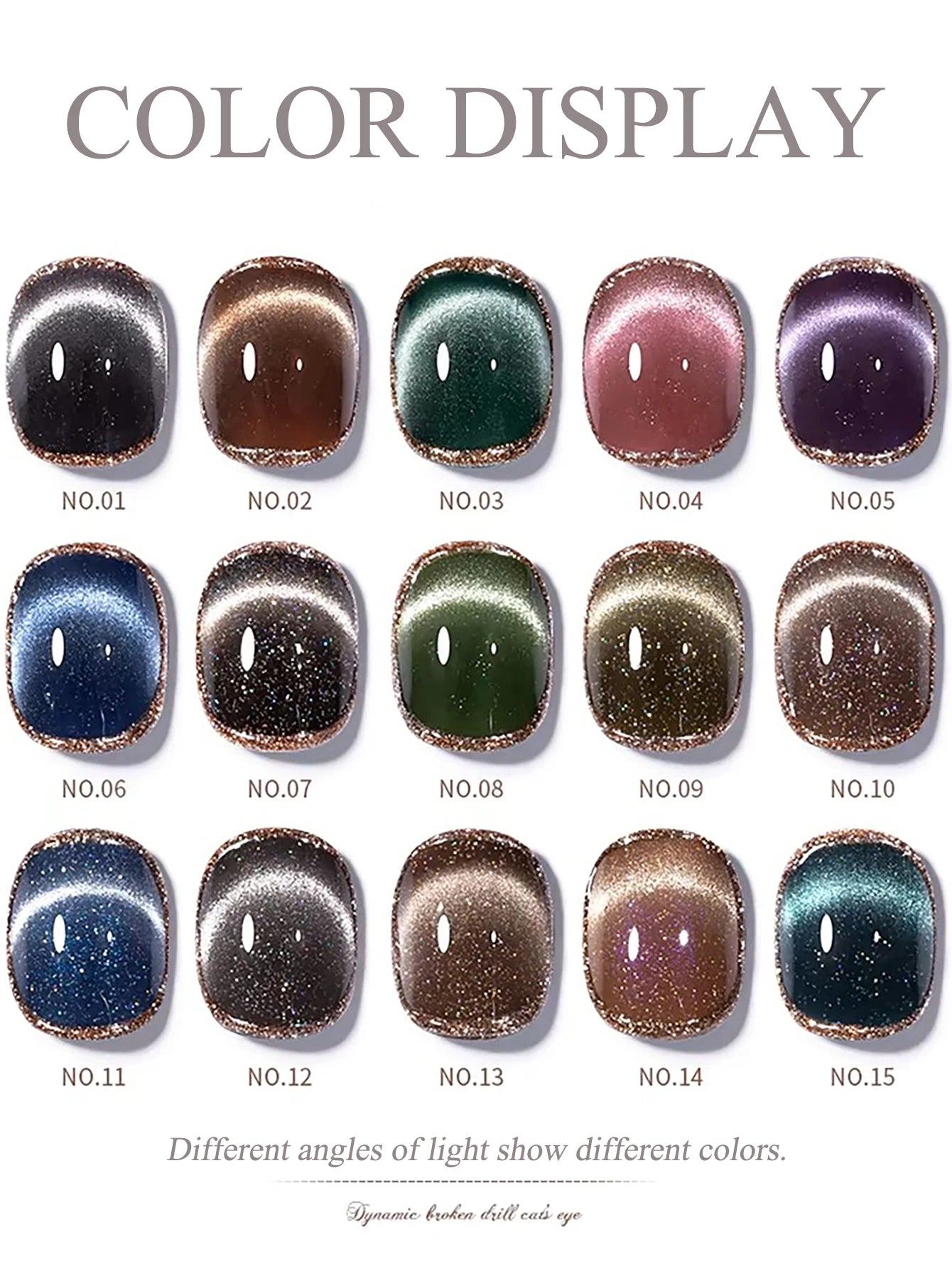 WS Black Glass Cat Magnetic Gel Nail Polish Punk Style Nail Art Manicure Varnis Semi Permanent Gel for Winter Nail Supplies