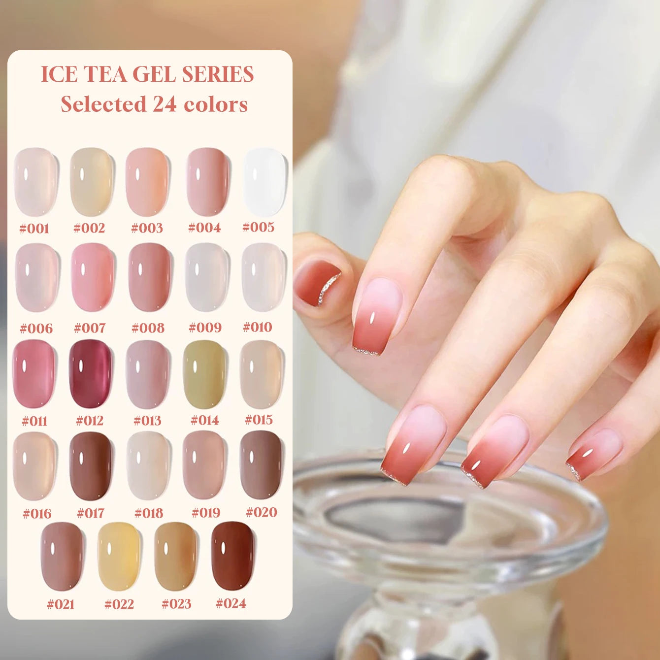 1-24pcs WS Autumn Winter Blue Black Red Glass Bead Crystal Cat Eye Gel Nail Polish New Whitening High Density Sparkling Nail