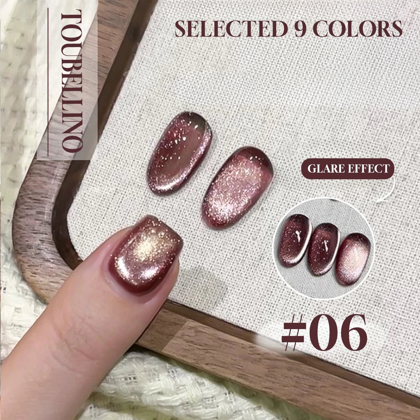 MIANEL 12ML 1-12pcs Glass Bead Cat Eye Gel Nail Polish Flash White Spar Nude Color Magnetic Nail Polish White Nails Summer Nails