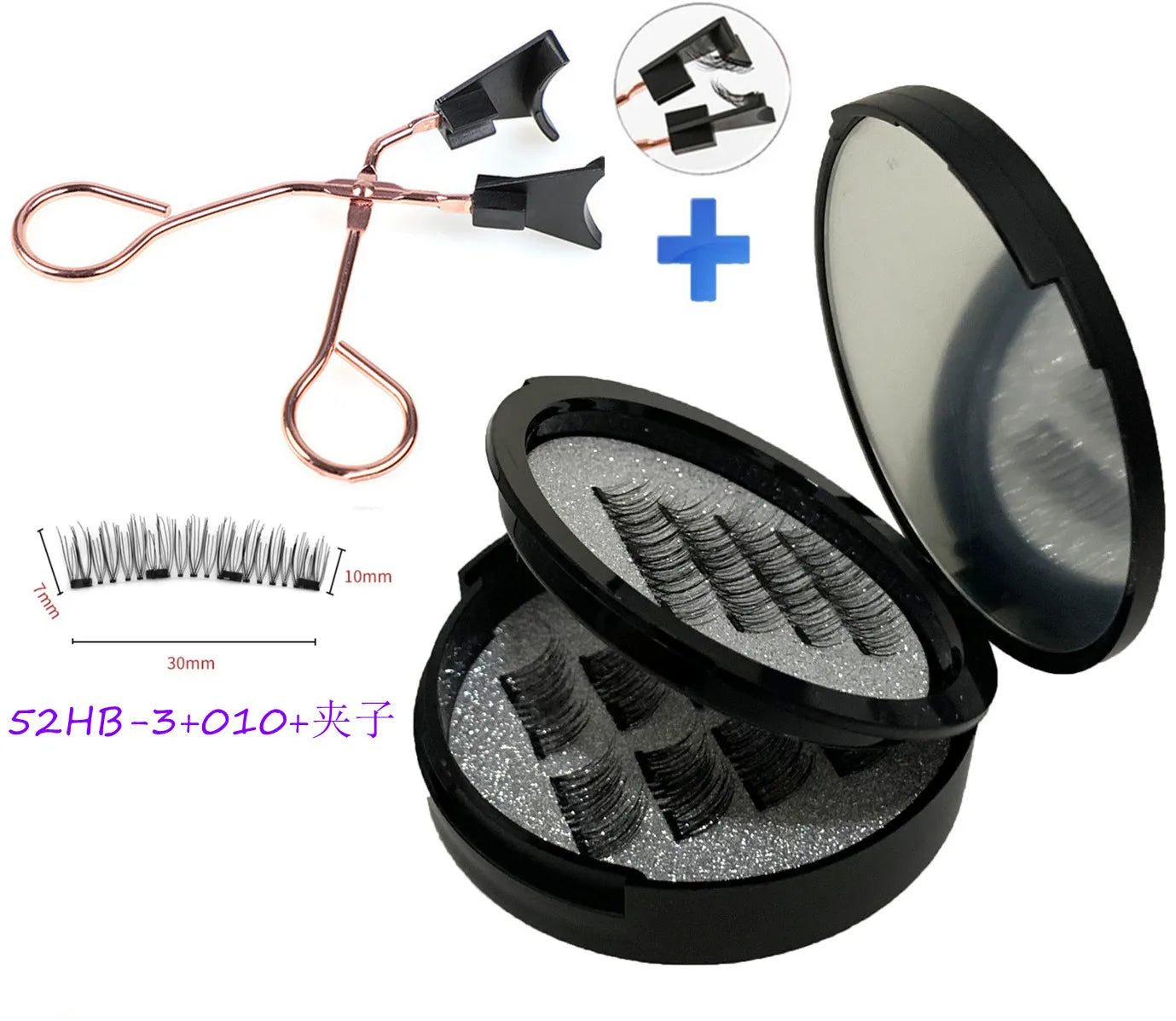 Full And Half Magnetic False Eyelashes New Style Glue-Free Mink False Eyelashes Natural Makeup Reusable Beauty
