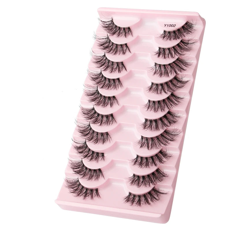 Half Lashes Mink Eyelashes Natural Soft Cat Eye False Eyelashes Long Wispy 3D Mink Lashes Makeup Eyelash Extension Fake Lashes