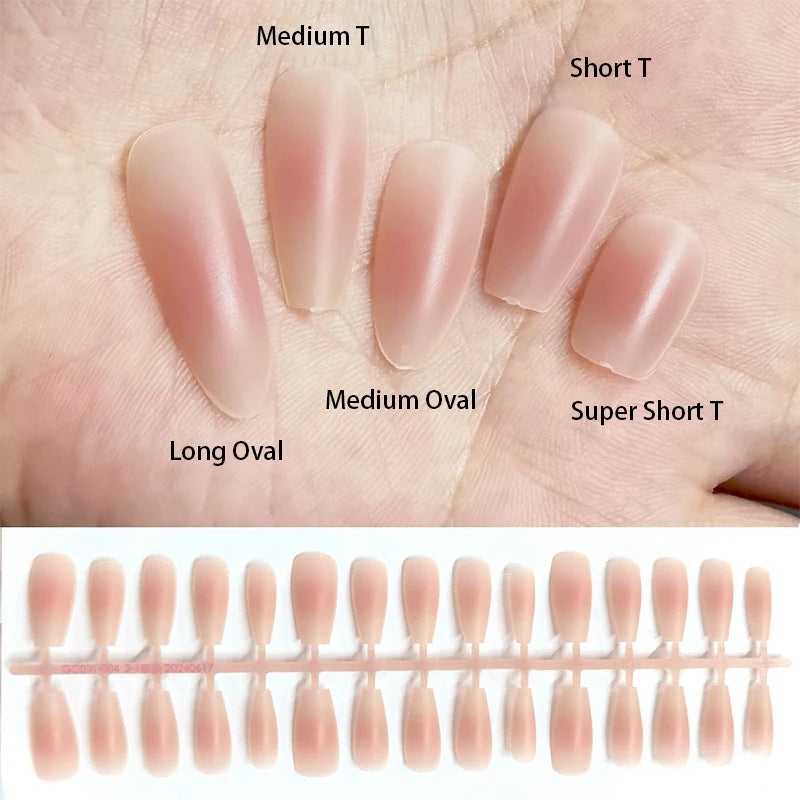 30Pcs Matte Nude Fake Nail Fashion Press on Quick Extension Wearable False Nails Simple Full Cover Nail Tips Manicure Nail Art