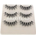 3pairs short Mink Lashes 3D Mink Eyelashes Invisible Band Natural Black Mink False Eyelash Full Strip cilios posticos Reusable