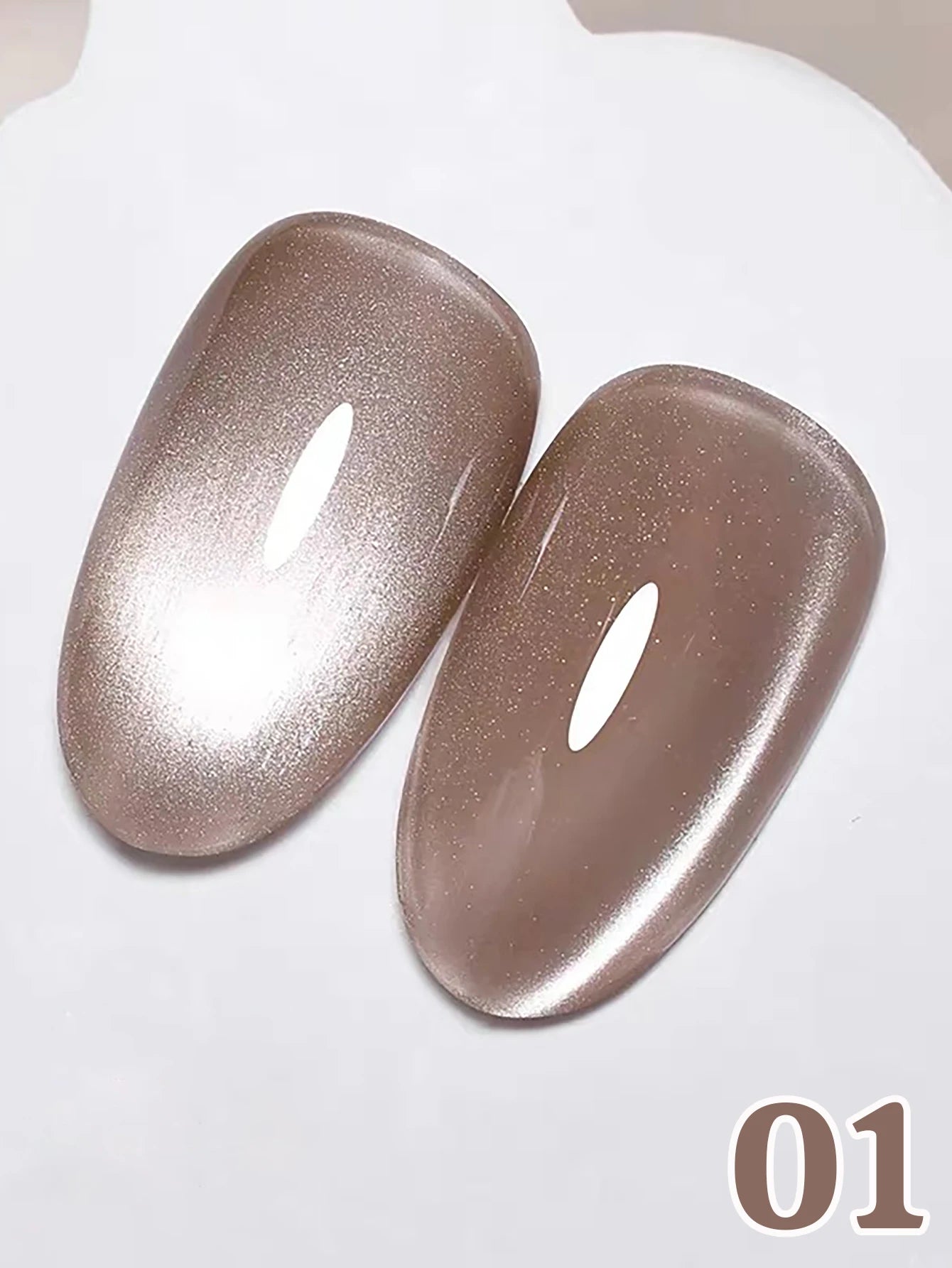 MIANEL 12ML 1-12pcs Glass Bead Cat Eye Gel Nail Polish Flash White Spar Nude Color Magnetic Nail Polish White Nails Summer Nails