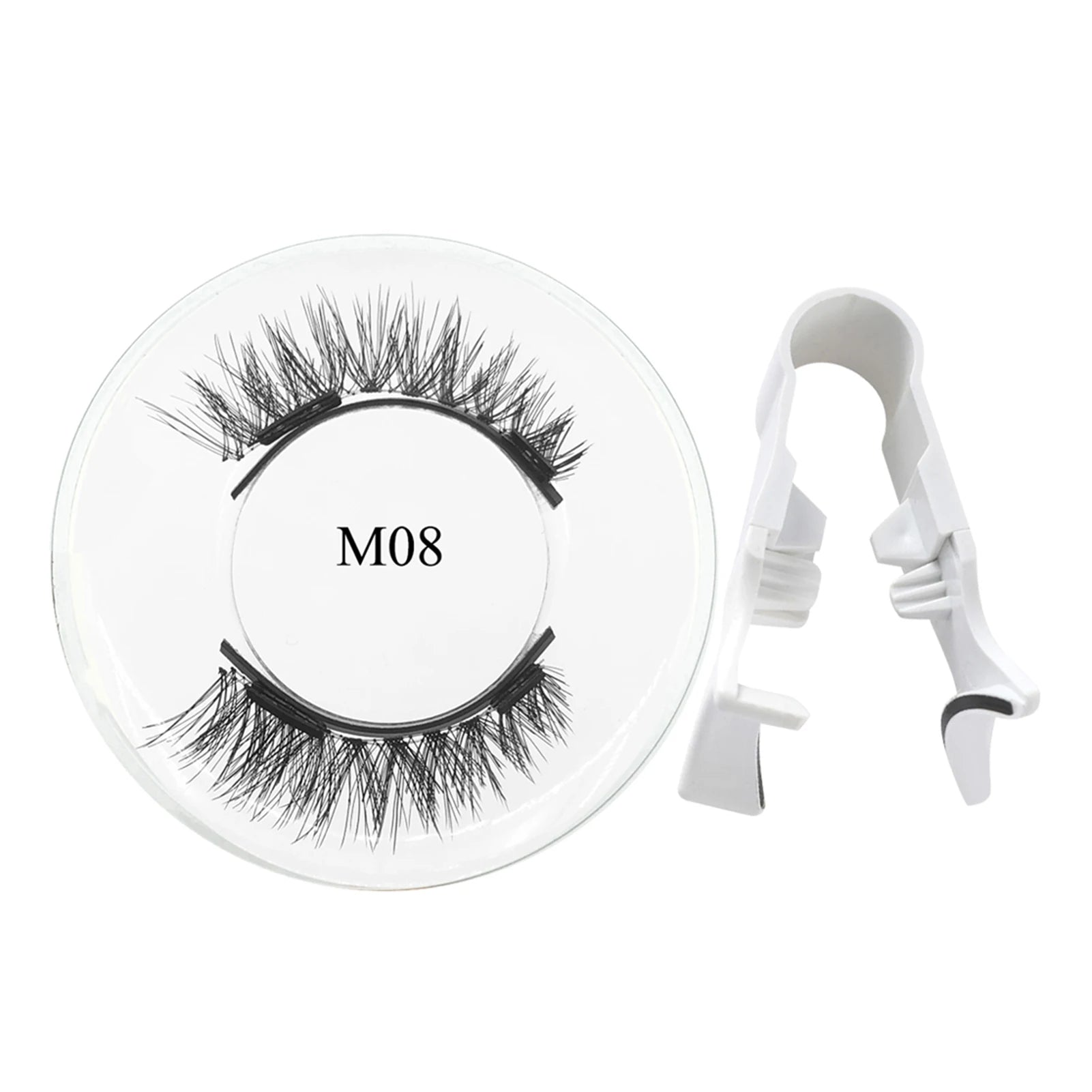 Natural Magnetic Eyelash Handmade 3D Lashes strip False Eyelashes Glue-free Tweezers Set Reusable eyelashes for women Makeups