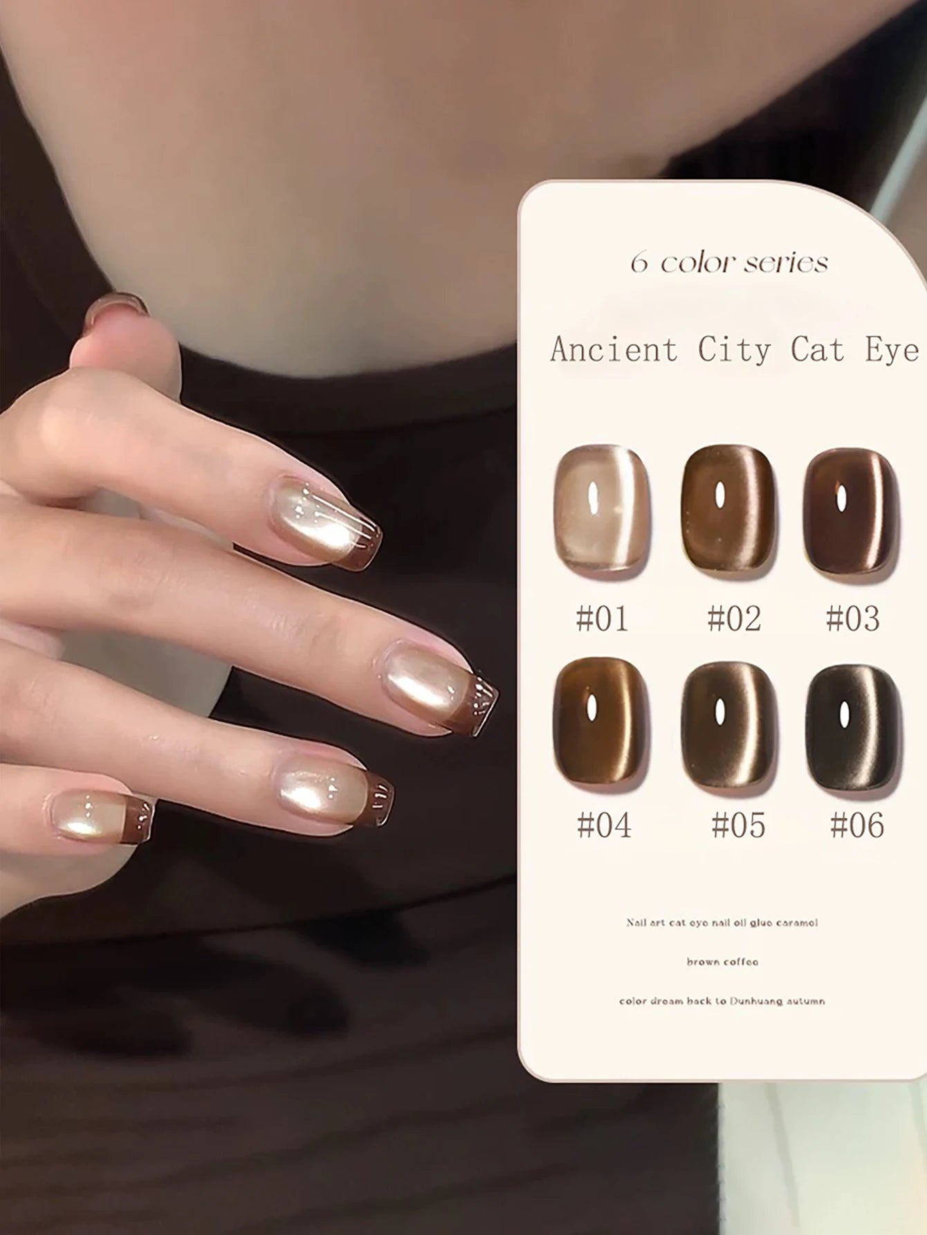 1-24pcs WS Autumn Winter Blue Black Red Glass Bead Crystal Cat Eye Gel Nail Polish New Whitening High Density Sparkling Nail