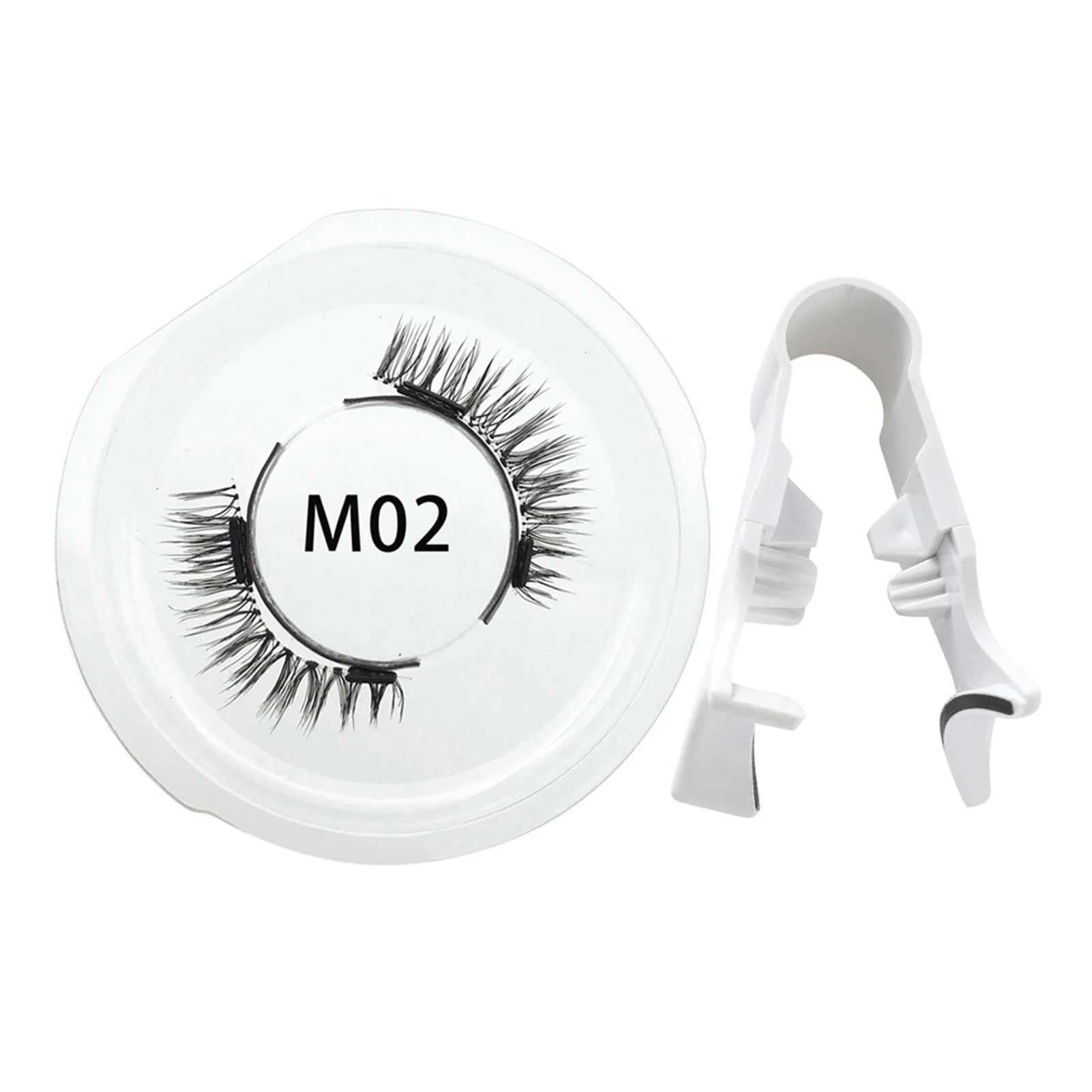 Natural Magnetic Eyelash Handmade 3D Lashes strip False Eyelashes Glue-free Tweezers Set Reusable eyelashes for women Makeups