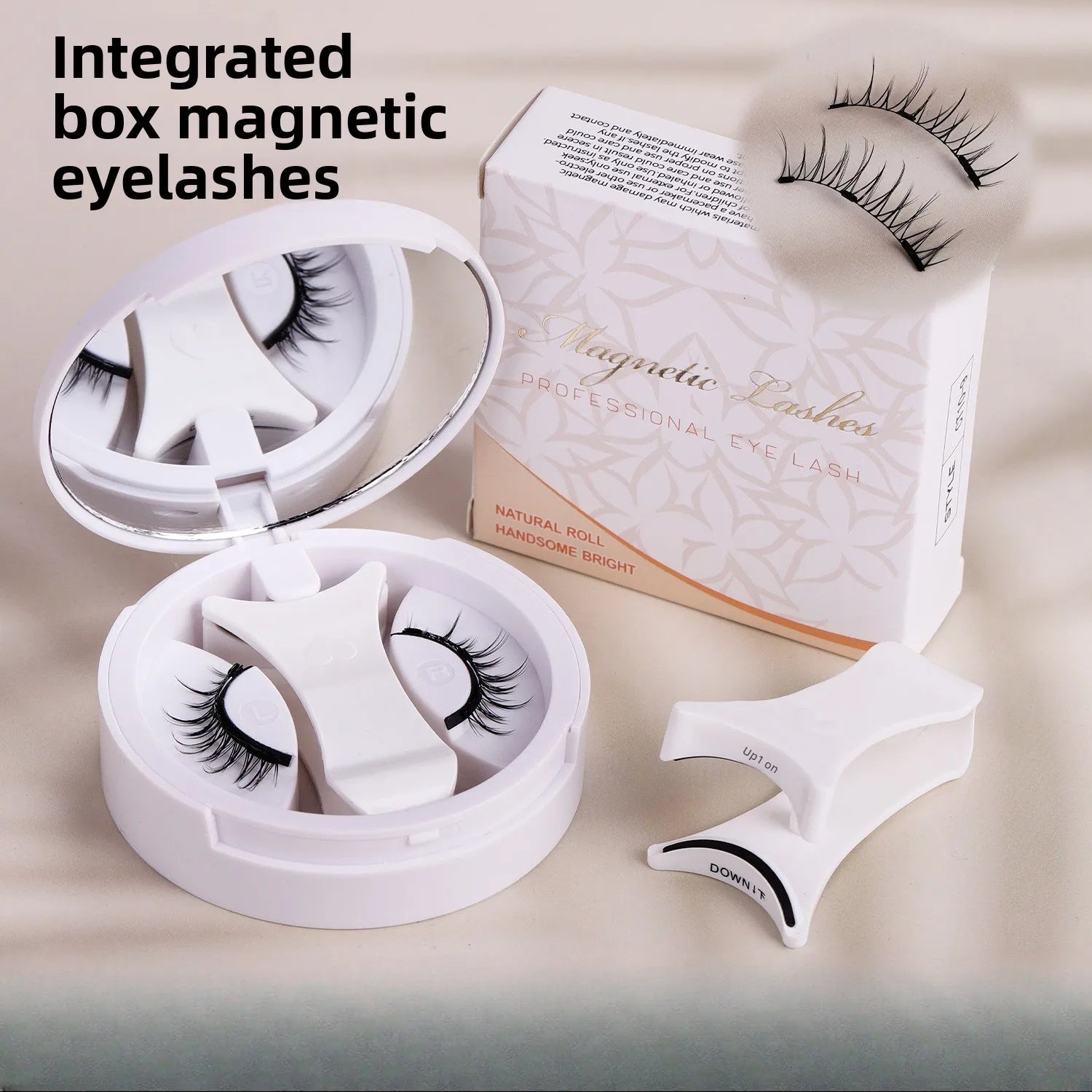 Portable all-in-one magnetic suction false eyelashes reusable European and American natural simulation magnetic eyelash set
