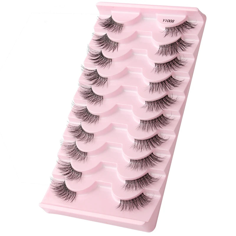 Half Lashes Mink Eyelashes Natural Soft Cat Eye False Eyelashes Long Wispy 3D Mink Lashes Makeup Eyelash Extension Fake Lashes