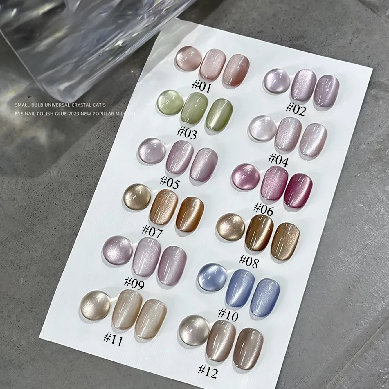 WS Black Glass Cat Magnetic Gel Nail Polish Punk Style Nail Art Manicure Varnis Semi Permanent Gel for Winter Nail Supplies